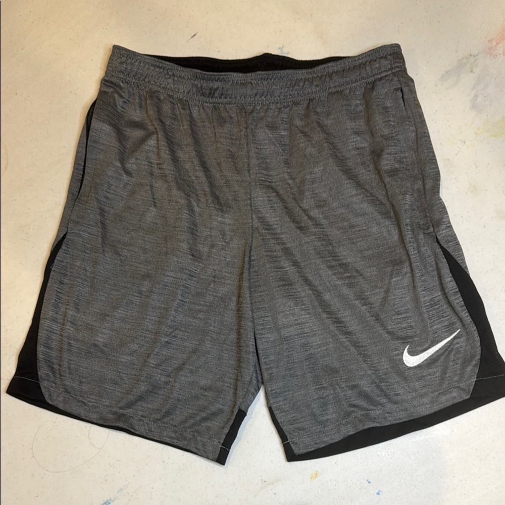 Nike Boys Black and Gray Athletic Shorts